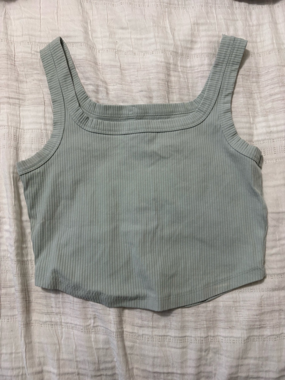 Madewell Ribbed Square-Neck Crop Tank